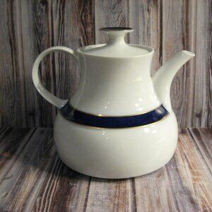 Thomas Cobalt Band w/Gold Trim Teapot - Germany